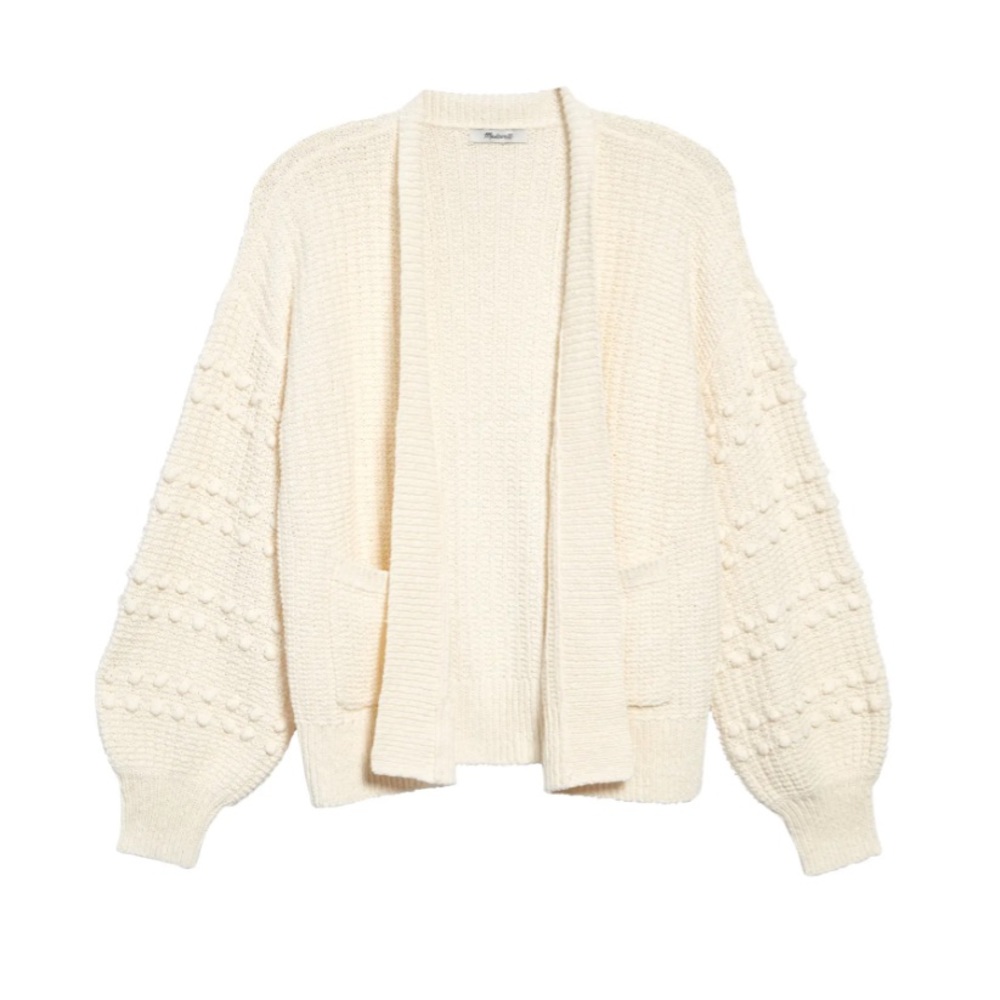 MADEWELL Bobble Cardigan - Antique Cream